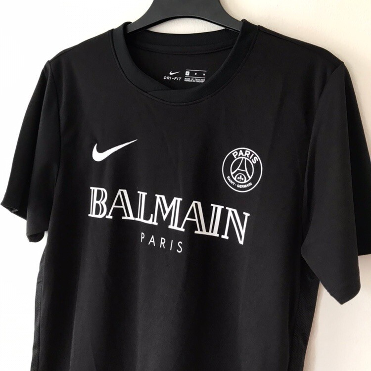 balmain x psg short sleeve jersey